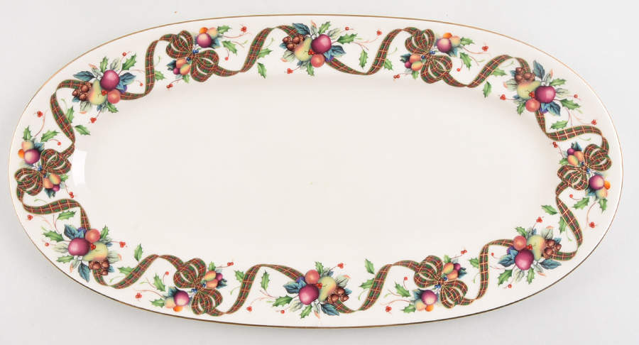 Holiday Tartan Large Sandwich Tray by Lenox-1