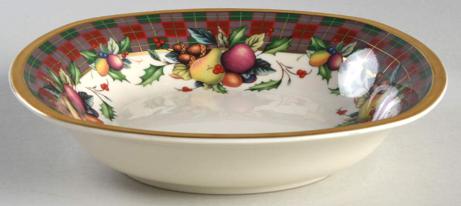 Holiday Tartan 8" Square Soup/Pasta Bowl by Lenox-1