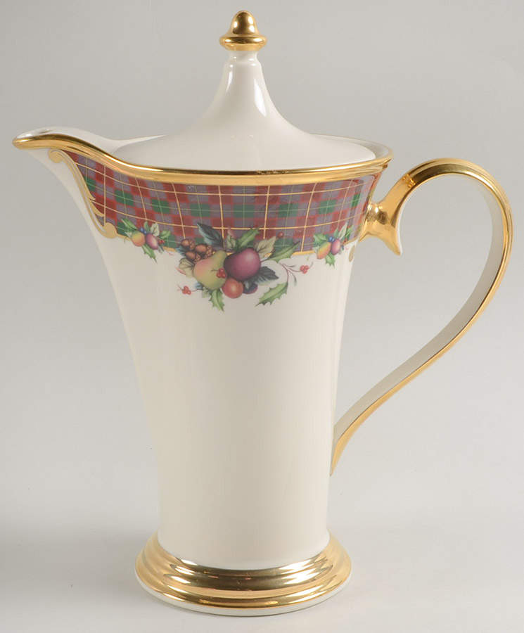 Holiday Tartan Coffee Pot & Lid by Lenox-1