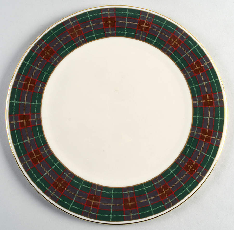 Holiday Tartan Smooth Round Cake Plate by Lenox-1