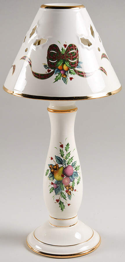 Holiday Tartan Candle Lamp & Shade by Lenox-1