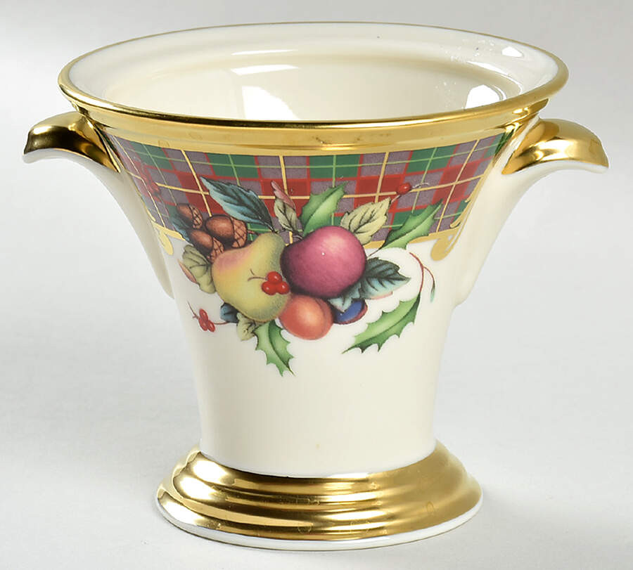 Holiday Tartan Sugar Bowl No Lid by Lenox-1