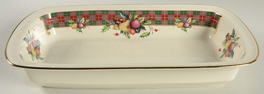 Holiday Tartan 13"  Rectangular Baker by Lenox-1