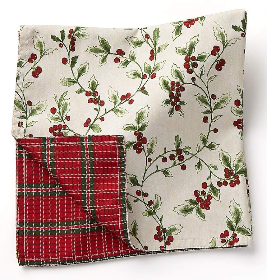 Holiday Tartan Reversible Quilted Cloth Napkin by Lenox-1