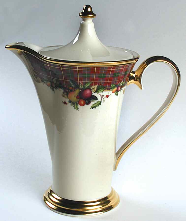 Holiday Tartan Coffee Pot & Lid by Lenox-1