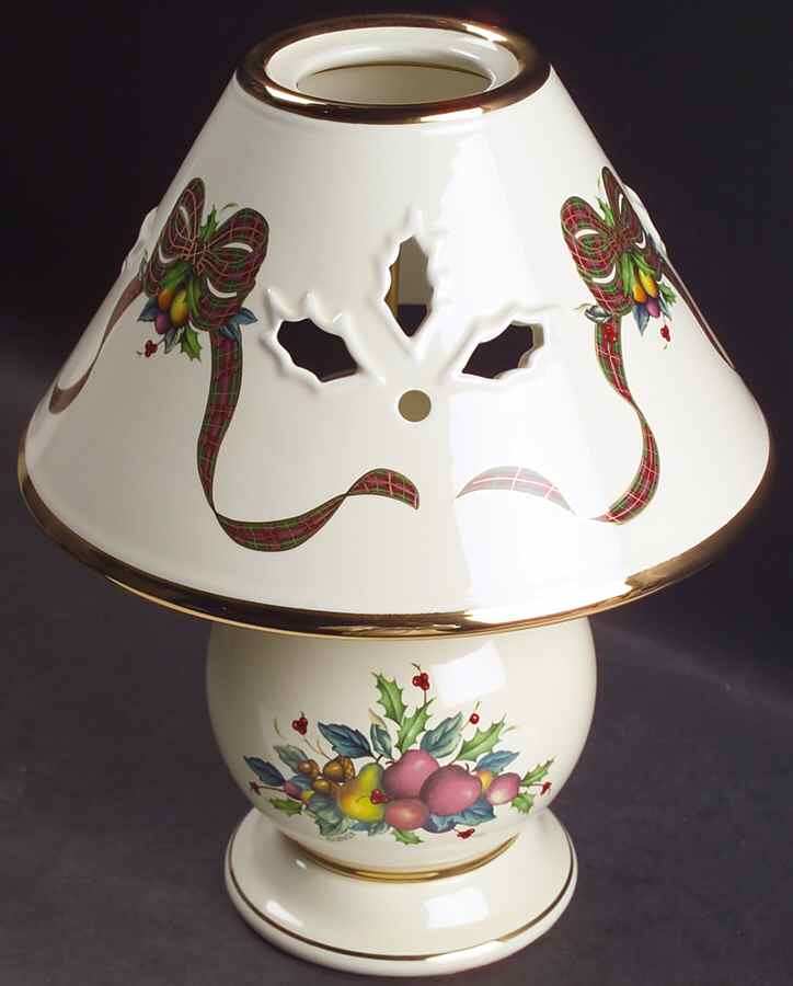 Holiday Tartan Candle Lamp & Shade by Lenox-1