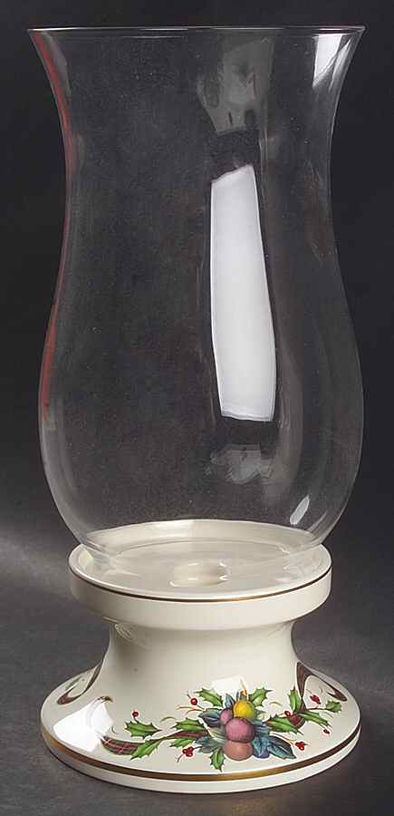 Holiday Tartan Hurricane Lamp & Globe by Lenox-1