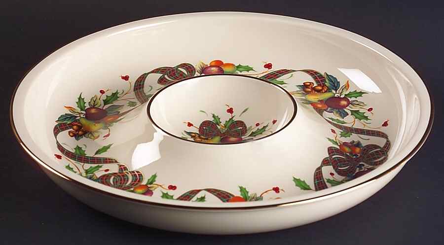 Holiday Tartan 1 Piece Chip & Dip by Lenox-1