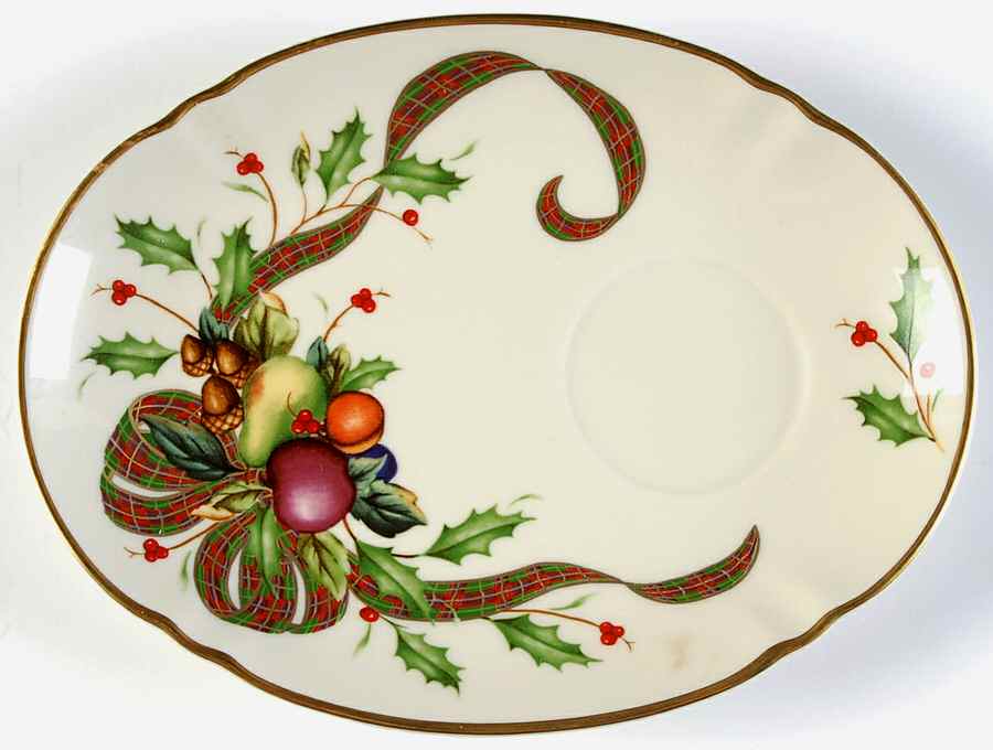 Holiday Tartan Plate for Dessert Plate & Cup Set by Lenox-1