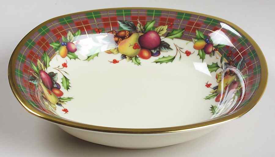 Holiday Tartan 8" Square Soup/Pasta Bowl by Lenox-1