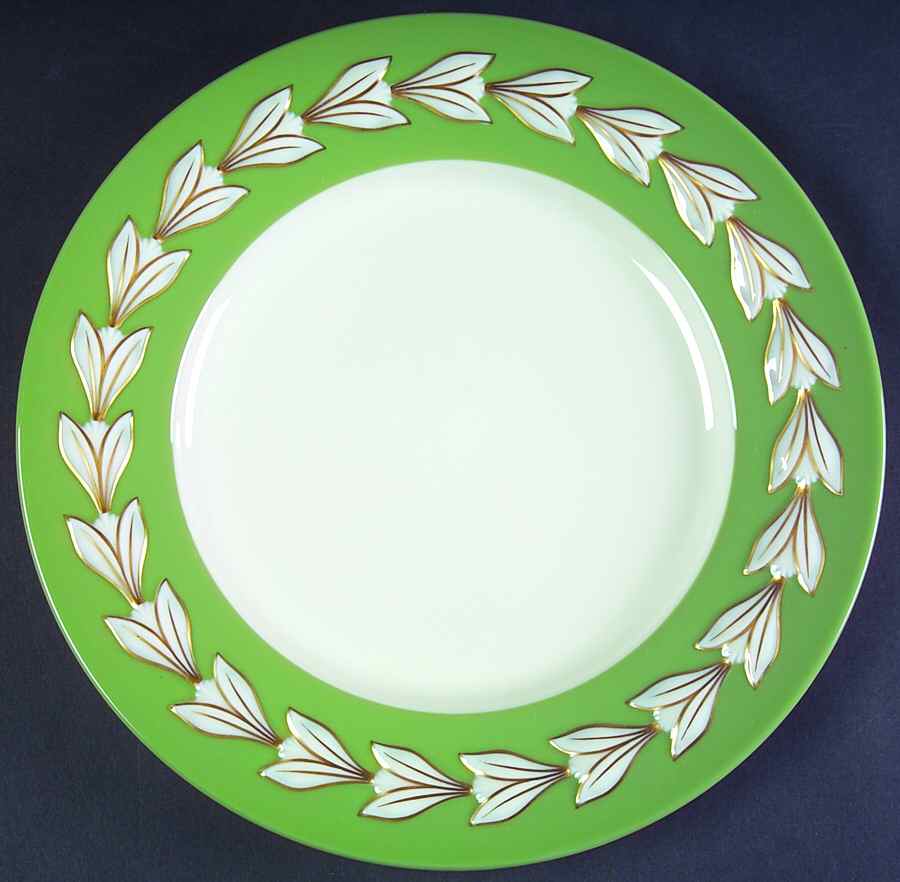Beltane Green (Gold Outline) Dinner Plate by Lenox-1