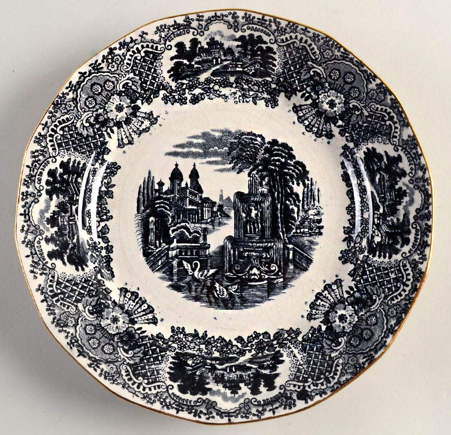 Negro Vistas Dinner Plate by La Cartuja de Sevill-1