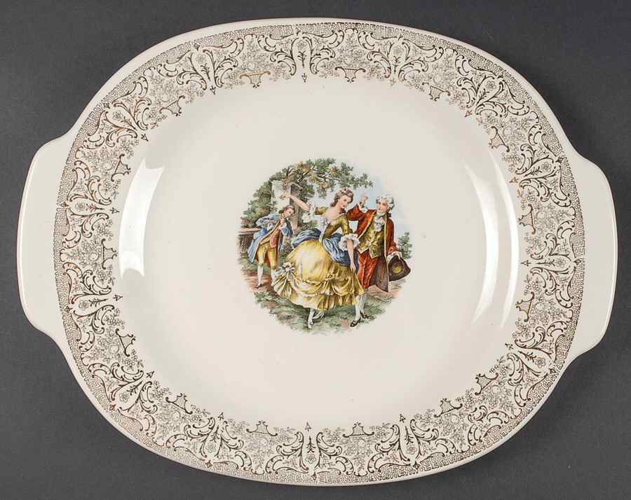 LIA34 14" Oval Serving Platter by Limoges-American-1