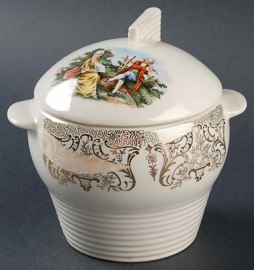 LIA34 Sugar Bowl & Lid by Limoges-American-1