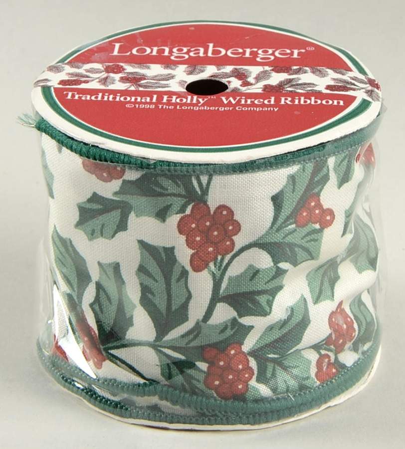 Holly 5 Yard Ribbon Spool by Longaberger-1