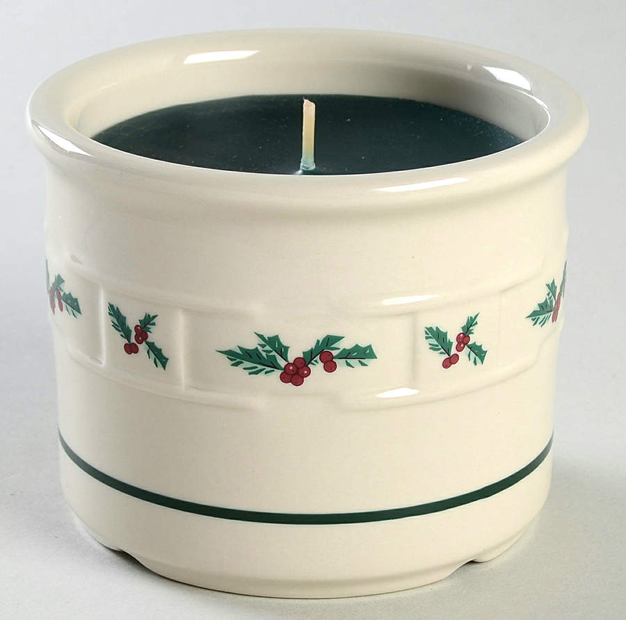 Holly Candle Crock by Longaberger-1