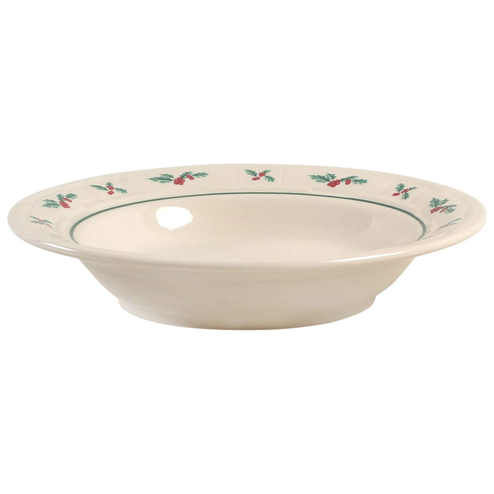 Holly Rim Soup Bowl by Longaberger-1