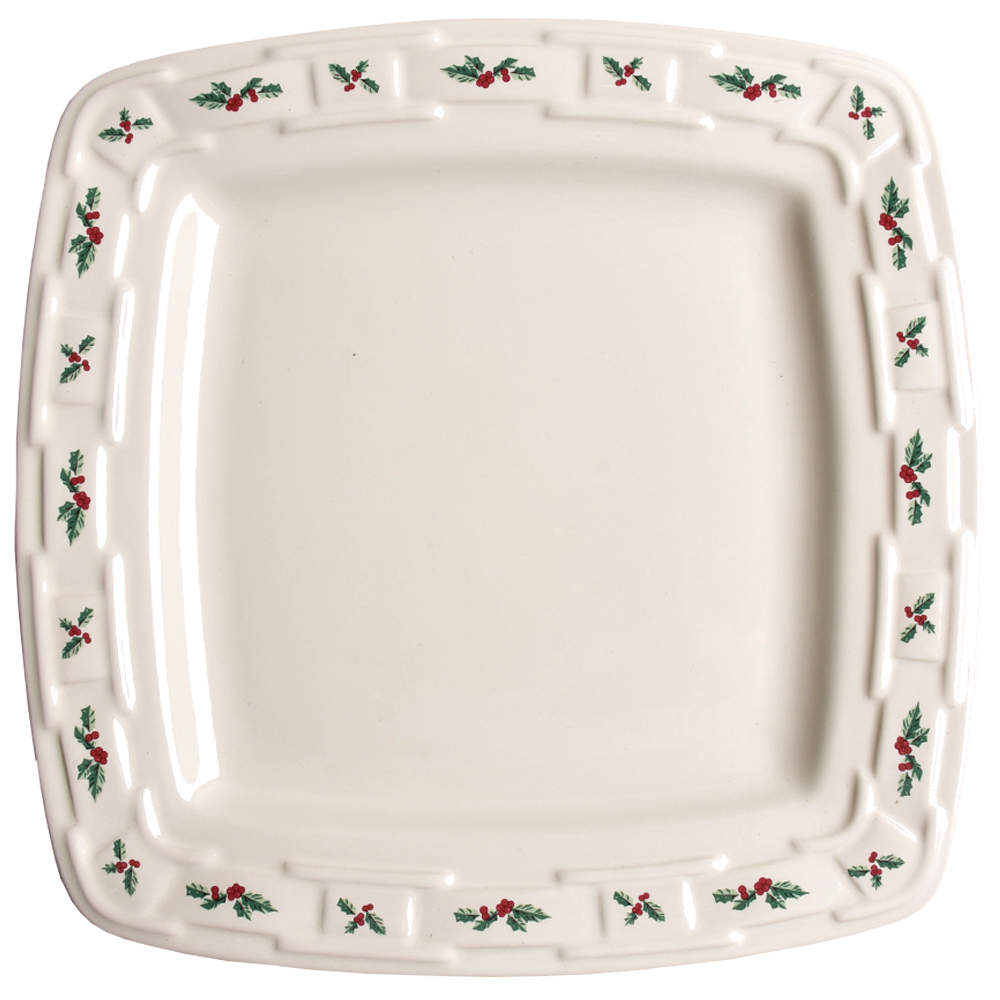 Holly Square Dinner Plate by Longaberger-1
