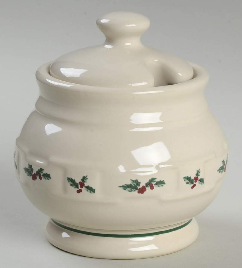Holly Sugar Bowl & Lid by Longaberger-1
