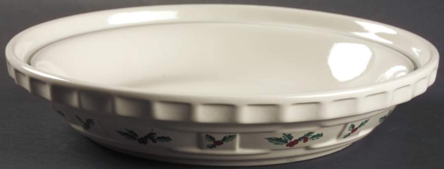 Holly 10" Pie Baking Plate by Longaberger-1