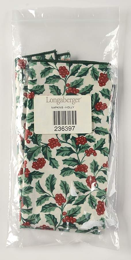 Holly Cloth Napkin - Set of 2 by Longaberger-1