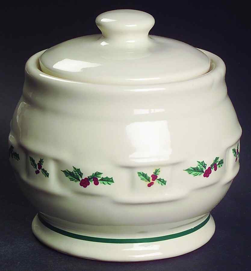 Holly Sugar Bowl & Lid by Longaberger-1