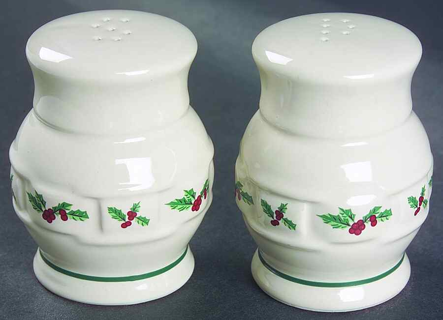 Holly Salt & Pepper Set by Longaberger-1