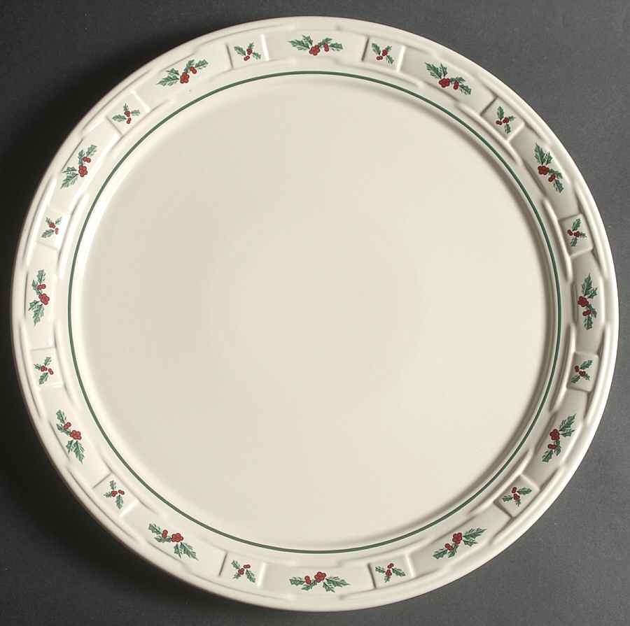 Holly 14" Chop Plate (Round Platter) by Longaberger-1