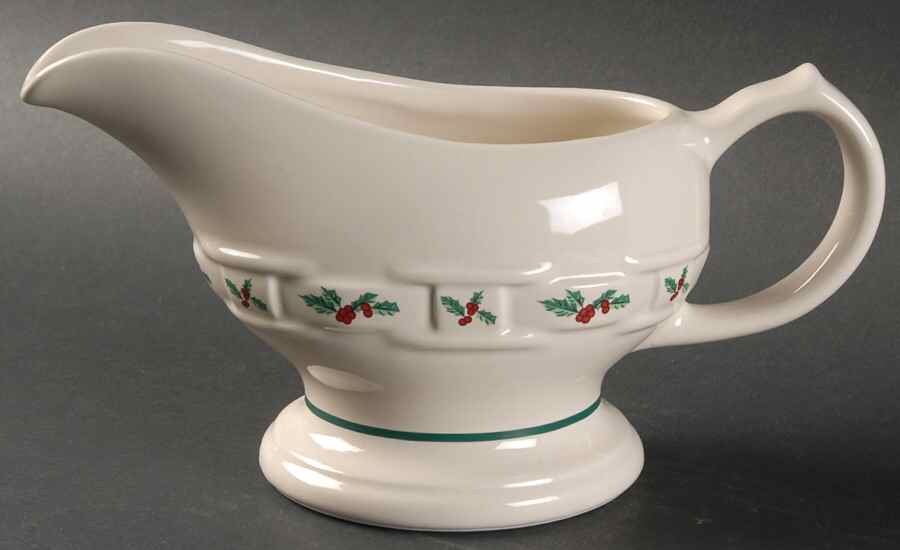 Holly Gravy Boat by Longaberger-1