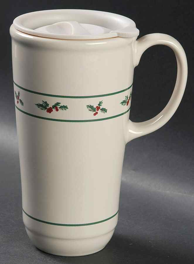 Holly Travel Mug & Plastic Lid by Longaberger-1