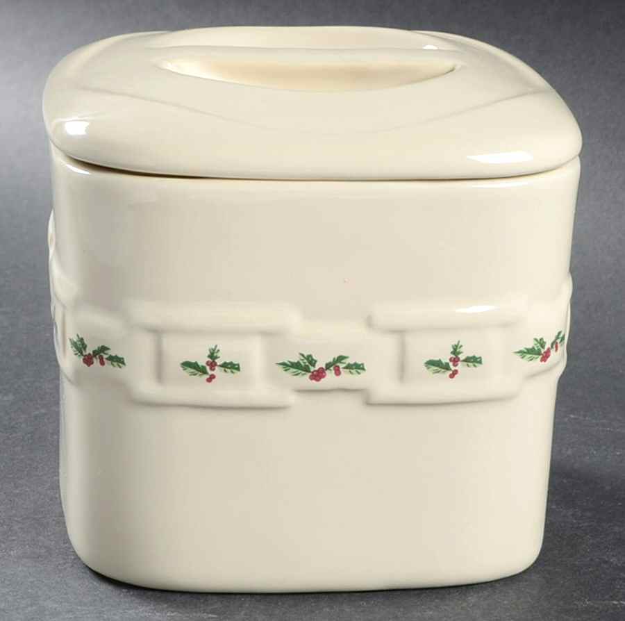Holly Small Square Canister & Lid by Longaberger-1