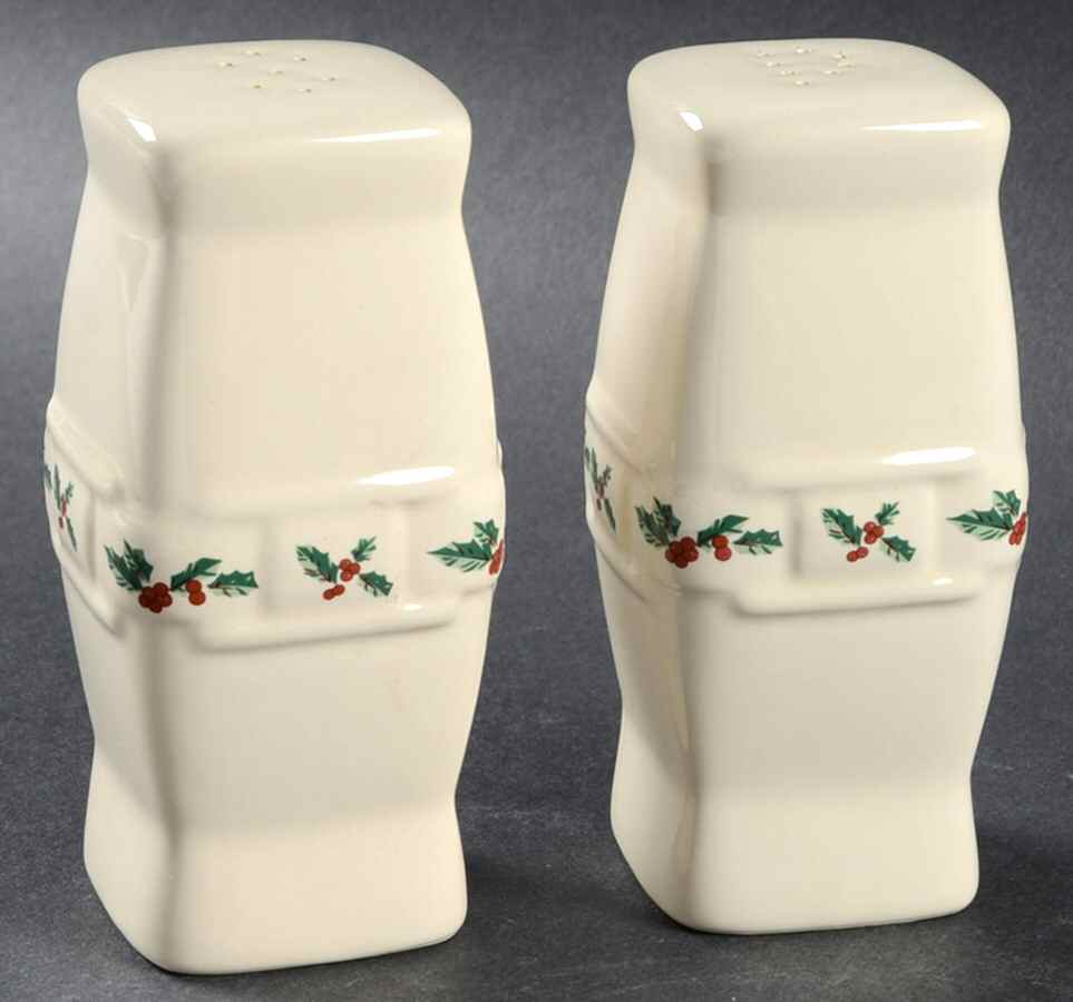 Holly Square Salt & Pepper Set by Longaberger-1