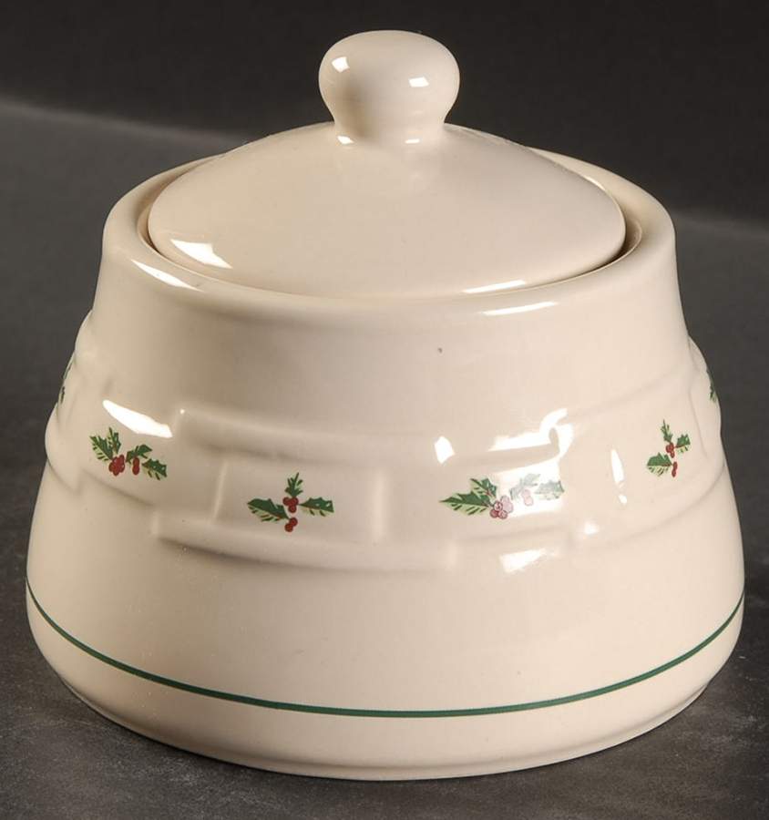 Holly Sugar Bowl & Lid by Longaberger-1