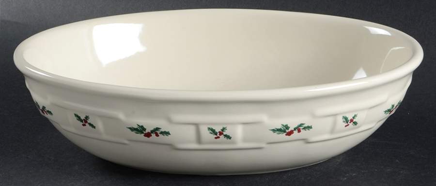 Holly 9" Oval Vegetable Bowl by Longaberger-1