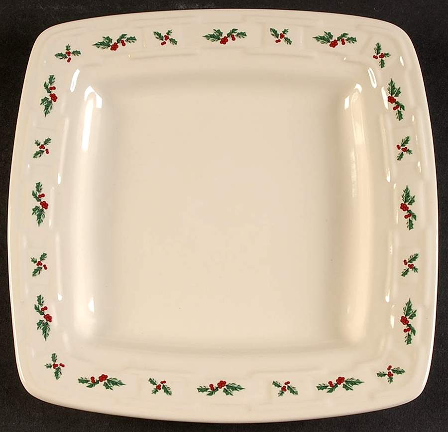 Holly Square Luncheon Plate by Longaberger-1