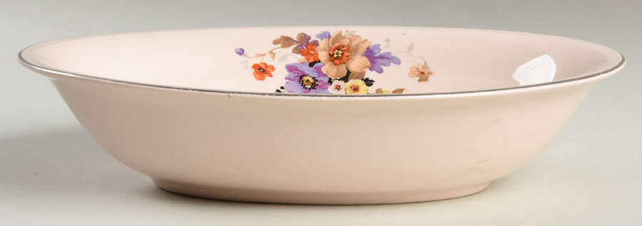 Springtime 9" Oval Vegetable Bowl by Limoges-American-1