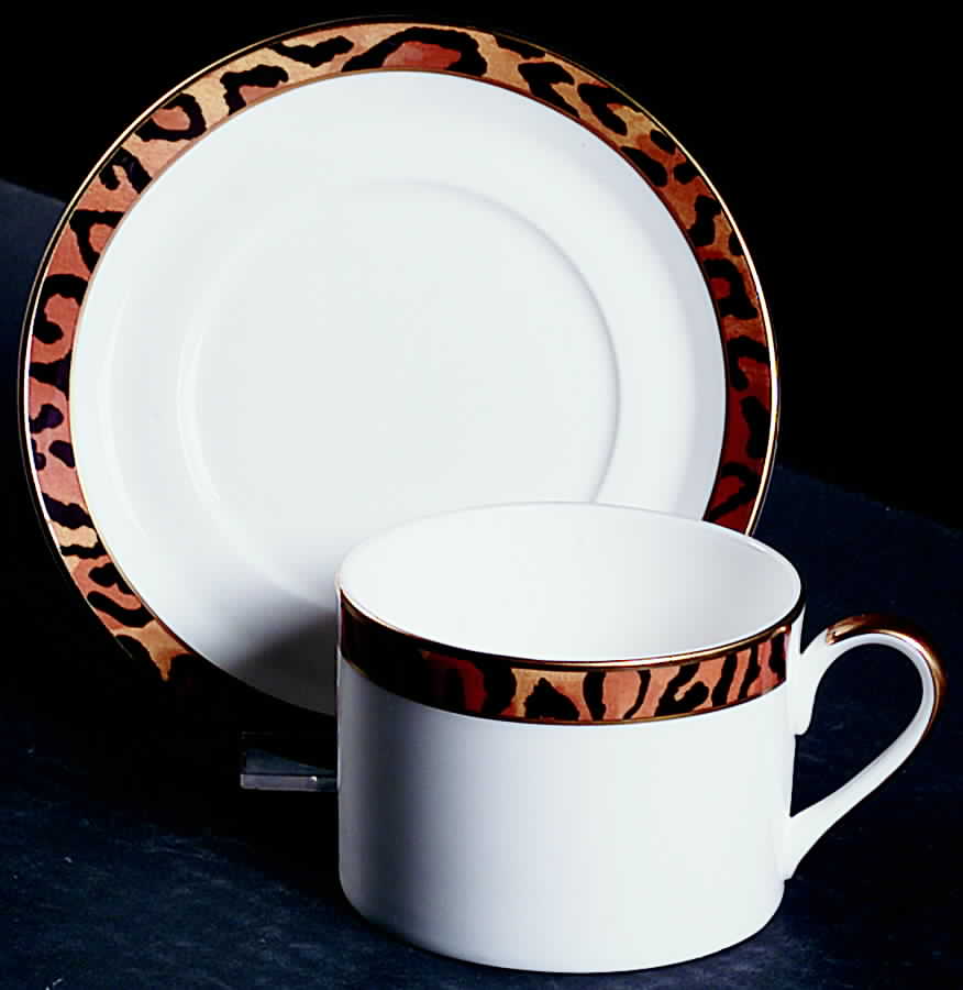 Leopard Flat Cup & Saucer Set by Ralph Lauren China-1