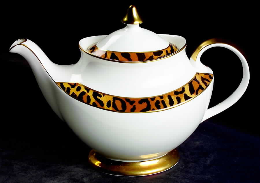 Leopard Teapot & Lid by Ralph Lauren China-1