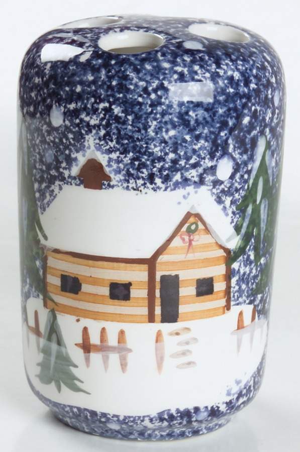 Holiday Mountain Lodge Toothbrush Holder by Livingquarters-1
