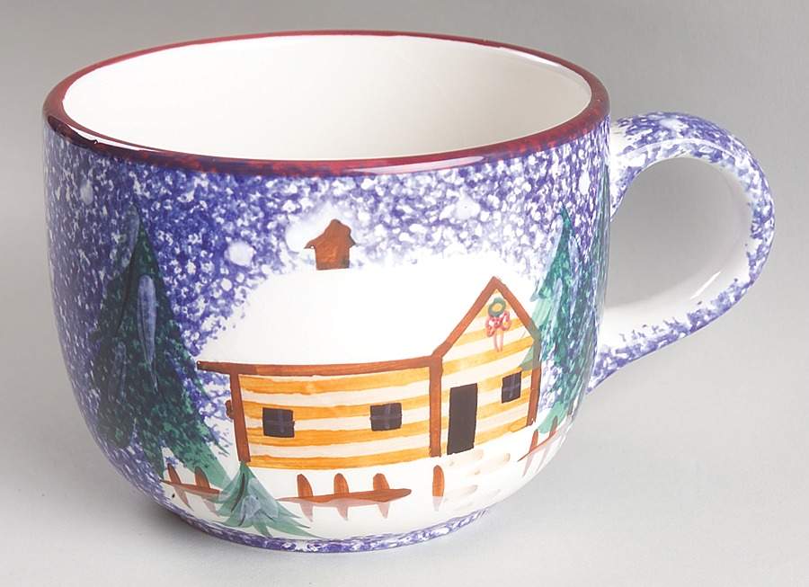Holiday Mountain Lodge Soup Mug by Livingquarters-1