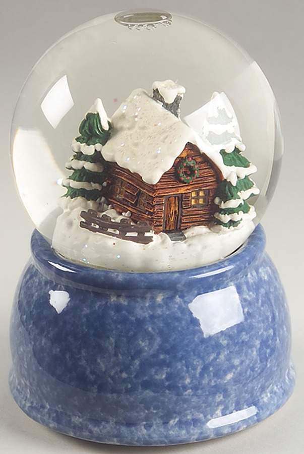 Holiday Mountain Lodge Snow Globe by Livingquarters-1