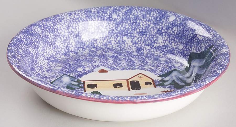 Holiday Mountain Lodge 11" Individual Pasta Bowl by Livingquarters-1
