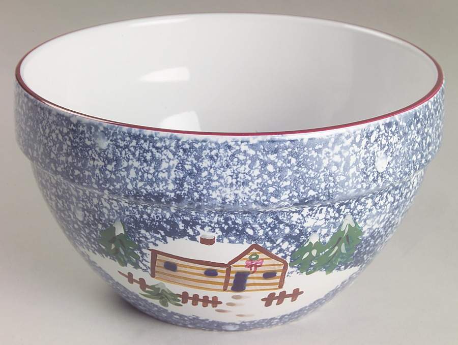 Holiday Mountain Lodge 8" Mixing Bowl by Livingquarters-1