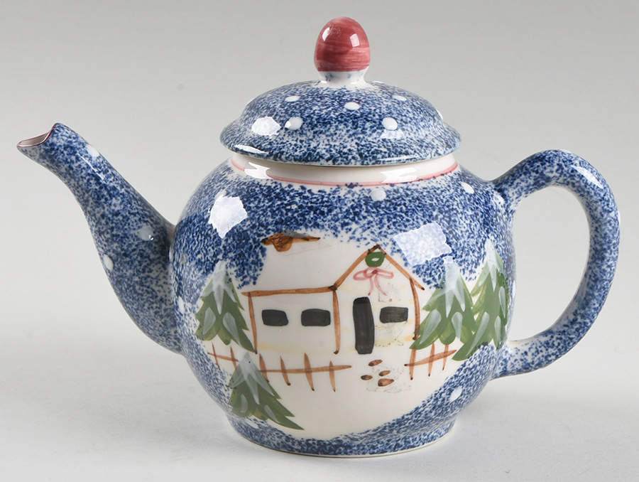 Holiday Mountain Lodge Decorative Teapot & Lid by Livingquarters-1