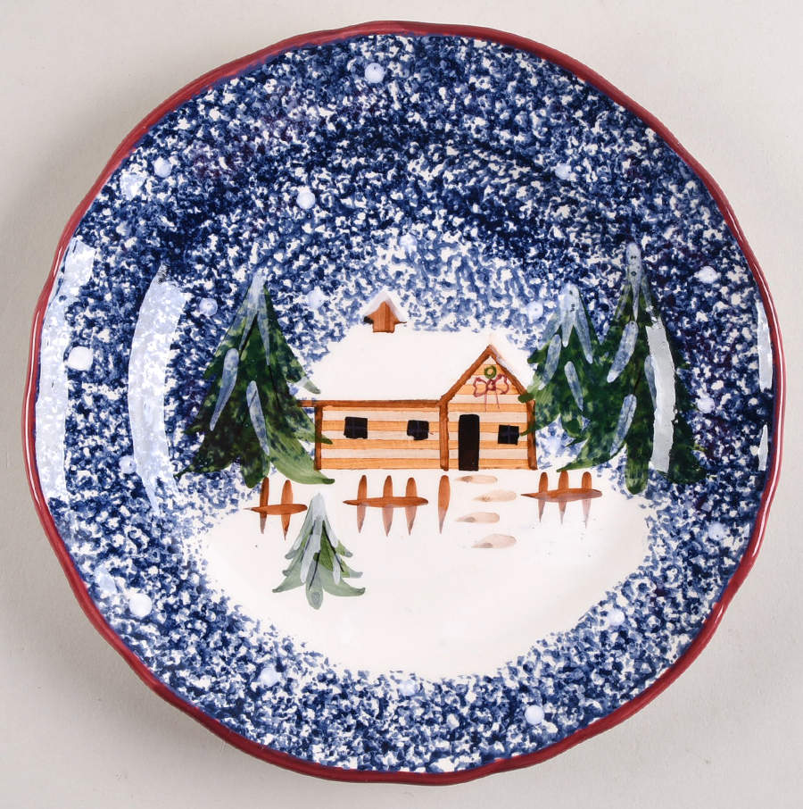 Holiday Mountain Lodge Salad Plate by Livingquarters-1