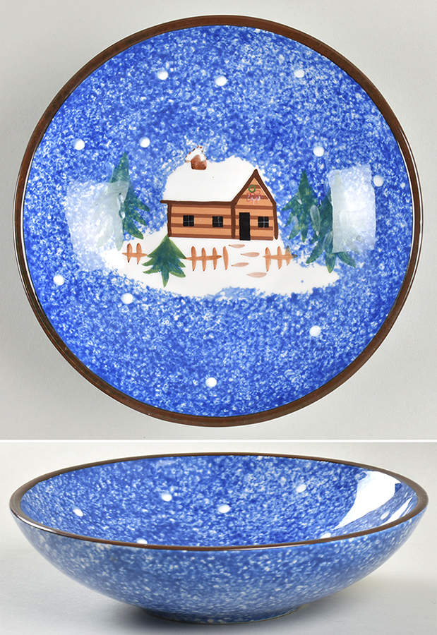 Holiday Mountain Lodge Coupe Cereal Bowl by Livingquarters-1