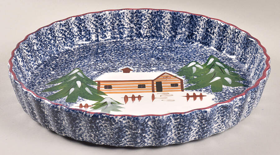 Holiday Mountain Lodge 11'' Quiche by Livingquarters-1