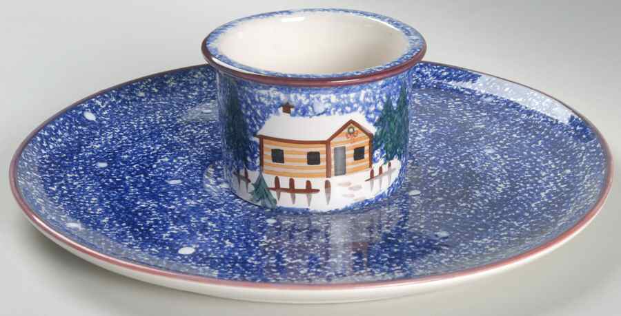Holiday Mountain Lodge (2 Piece) Chip & Dip Set by Livingquarters-1