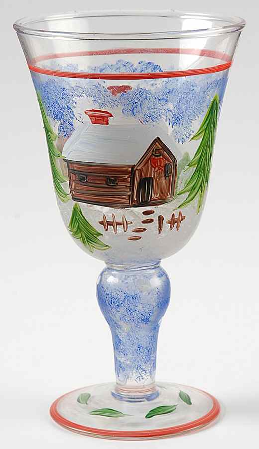 Holiday Mountain Lodge 14 Oz Glassware Goblet by Livingquarters-1