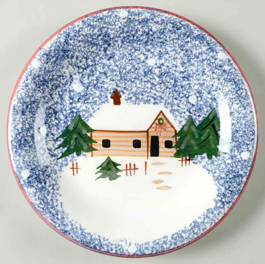 Holiday Mountain Lodge Salad Plate by Livingquarters-1